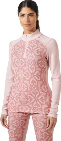 Helly Hansen W Lifa Merino Midw Gra 1/2 Zip - Pink - L