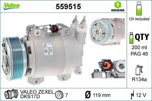 AC-kompressor VALEO 559515 AC-kompressor VALEO 559515