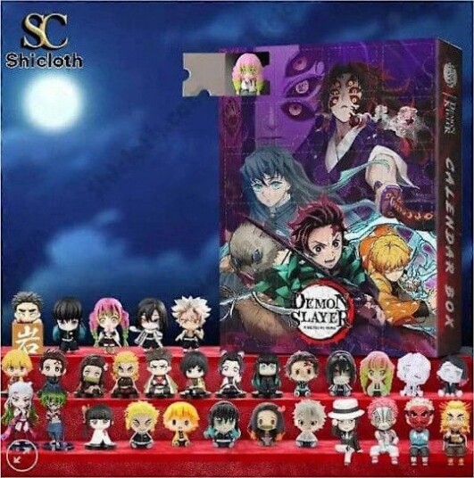 Demon Slayer Julekalender – 24 dagers Anime Overraskelsesgaveeske for Barn og Fans