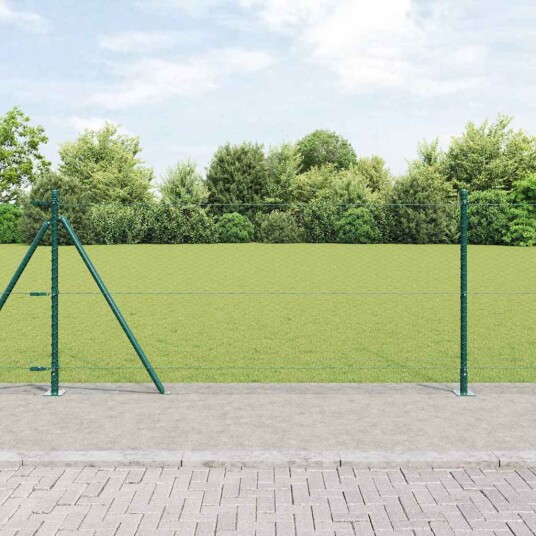 Gjerde med innlegg. grønn 0.8 x 100 m PVC belagt stål