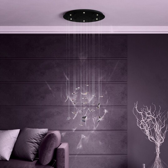 Pendellampe Stars of Light Adrados dimmbar Gjennomsiktig Spisestue Metall Design Gjennomsiktig