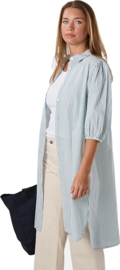 Seaside Marina Seersucker Oversized Shirt W