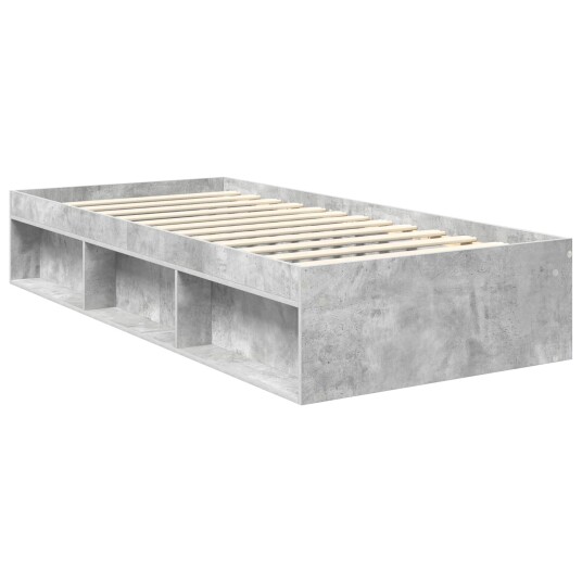 Sengestamme med hodegjerde Betong 90 x 200 cm Konstruert tre