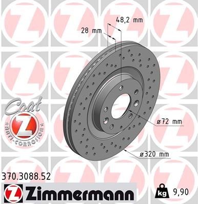 Bremseskive ZIMMERMANN 370.3088.52