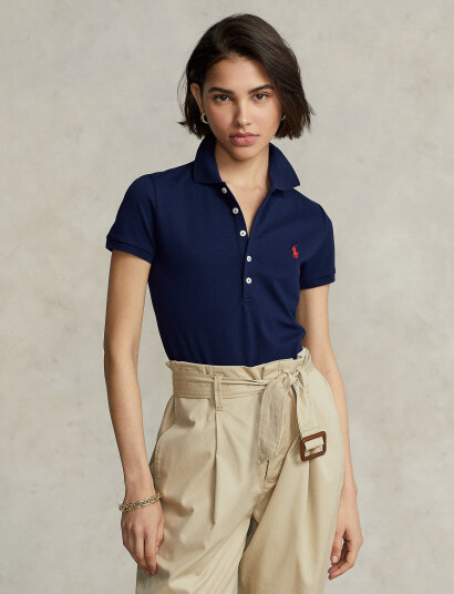 Polo Ralph Lauren Slim Fit Stretch Polo Shirt - Navy - XL