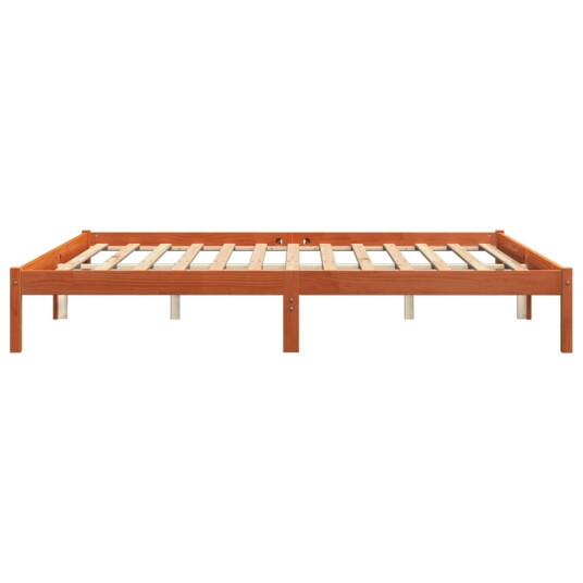 vidaXL Sengeramme brun 180x200 cm heltre furu 8721012406858