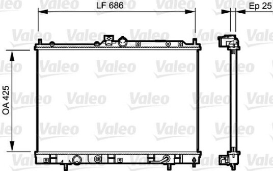Radiator VALEO 735202