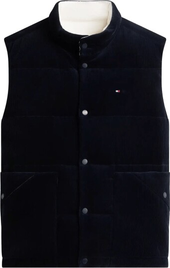Tommy Hilfiger Reversible Corduroy Down Vest NAVY BLUE M