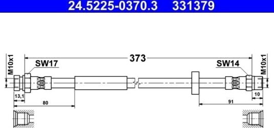 Bremseslange ATE 24.5225 0370.3