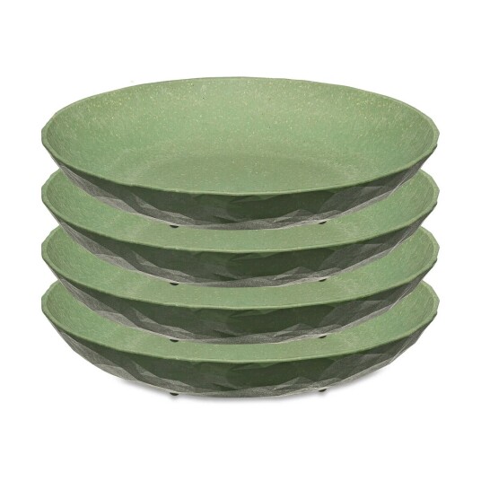 Koziol Club dyp tallerken Ø 22 cm 4-pakning Nature leaf green