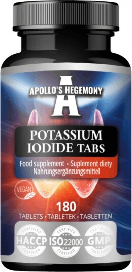 Jod 150 µg – Kaliumjodid tabletter – 180 tabletter (720 doser) – Apollo’s Hegemony