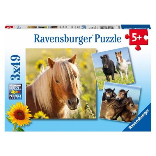 Ravensburger Puslespill 3x49 Biter Hester