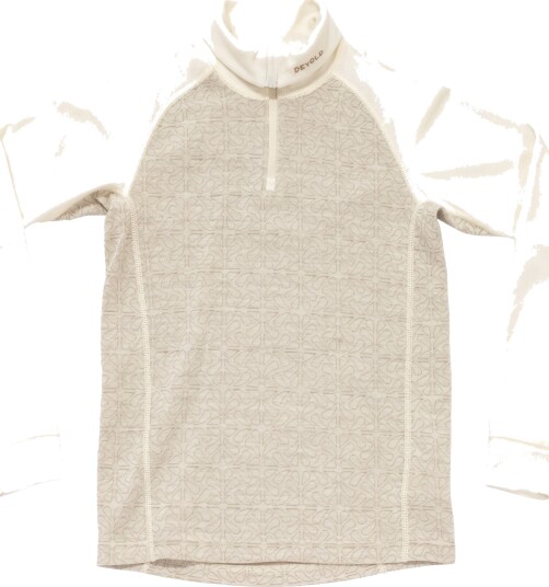 Devold Duo Active Merino Zip Neck Jr Genser Raw White 12 år