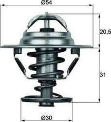 Termostat MAHLE ORIGINAL TX 10 88D