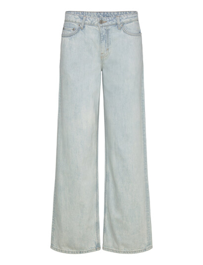 Weekday Ample Low Rise Loose Wide Leg Jeans - Blue - 29 x 32