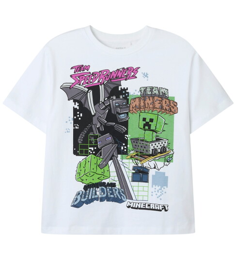 name it Nkmjahi Minecraft Nreg Ss Top Noos Bfu White 122-128 name it Nkmjahi Minecraft Nreg Ss Top Noos Bfu White 122-128
