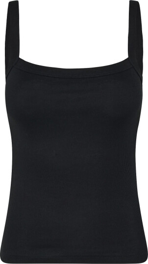 Gina Tricot Tight Fit Rib Singlet Black XXS