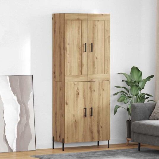 Høyskap 2 pcs Artisan Eik Konstruert tre