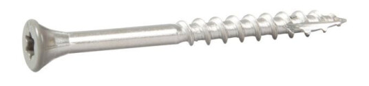 ESSVE 537245 Fasadeskrue 4,4 x 45 mm, rustfri/syrefast A4, bånd. Lysegrå, 250-pakning