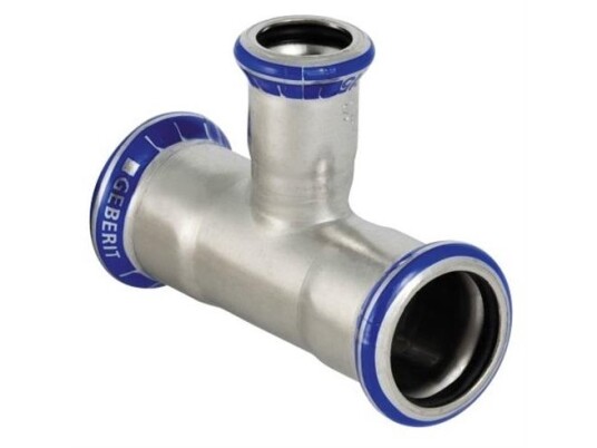 Geberit Mapress Syrefast T-Rør 76,1x54 mm med Redusert Avstikker Geberit Mapress Syrefast T-Rør 76,1x54 mm med Redusert Avstikker
