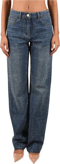 Elisabetta Franchi Dame Jeans Blå W26,