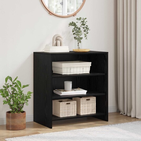 Serviesskap Svart 70 x 41 x 75 cm Konstruert tre Serviesskap Svart 70 x 41 x 75 cm Konstruert tre