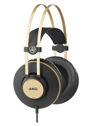Akg K92, Koblet Med Ledninger (Ikke Trådløs), 16 - 22000 Hz, Musikk, 200 G, Hodetelefoner, Sort, Gull Akg K92, Koblet Med Ledninger (Ikke Trådløs), 16 - 22000 Hz, Musikk, 200 G, Hodetelefoner, Sort, Gull