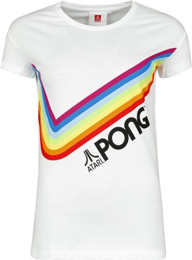 Atari gaming T-skjorte Pong Pride regnbue S til 3XL Damer hvit Atari gaming T-skjorte Pong Pride regnbue S til 3XL Damer hvit