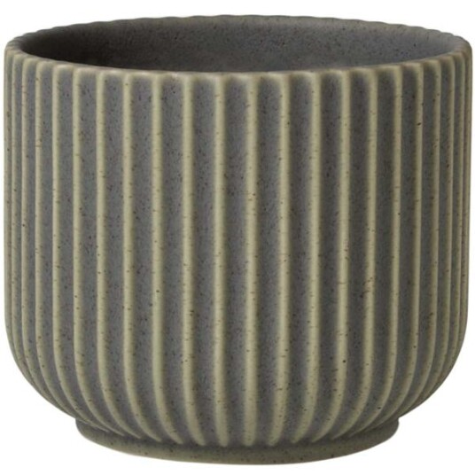 Lyngby Porcelæn Blomsterpotte medium Ø14,5xH13 cm olivengrønn