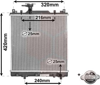 VAN WEZEL 52002082 Radiator motorkjøling