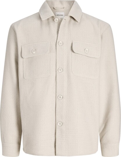 Jack & Jones Jjeregent Structure Overshirt Ls Sn   Cream   XL
