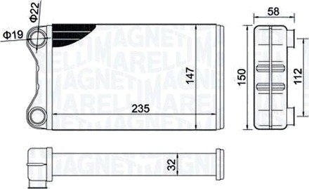 Varmeapparat register MAGNETI MARELLI 350218424000