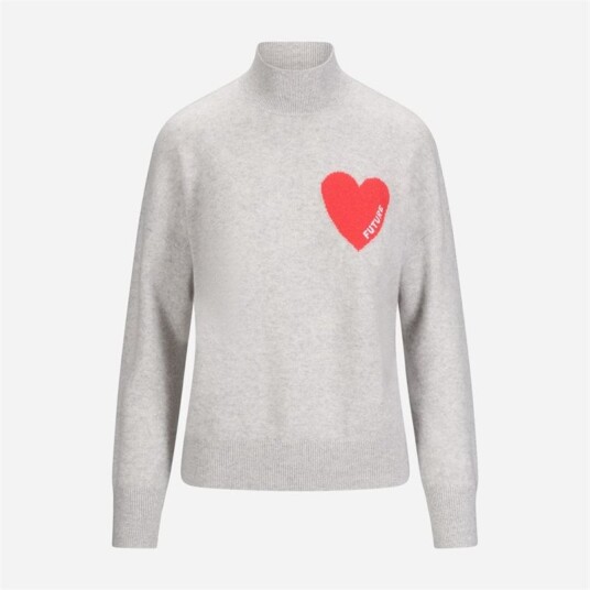 From Future Heart Turtle Neck Sweater Gris Chine Clair From Future Heart Turtle Neck Sweater Gris Chine Clair