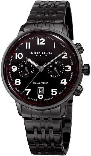 Akribos XXIV Herreklokke AK942BK Sort/Stål Ø42 mm
