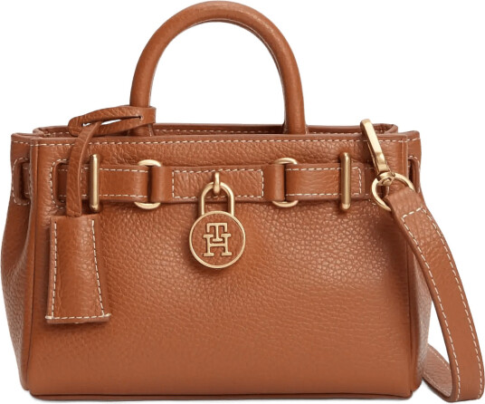 Tommy Hilfiger American Icon Micro Tote Leather Brown ONE SIZE