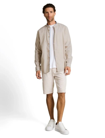 Tom Tailor Cotton Linen Shirt Beige S Tom Tailor Cotton Linen Shirt Beige S