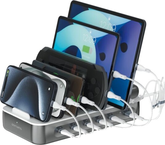 4smarts Team ladestasjon 100 W – 5 USB-C + 1 USB-A med 6 kabler 4smarts Team ladestasjon 100 W – 5 USB-C + 1 USB-A med 6 kabler