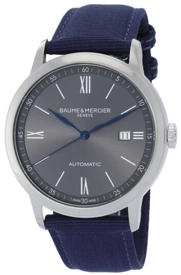 Baume & Mercier Herreklokke M0A10608 Classima Grå/Lær Ø42 mm Baume & Mercier Herreklokke M0A10608 Classima Grå/Lær Ø42 mm