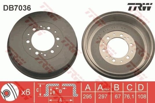 Bremsetrømmel TRW DB7036 Bremsetrømmel TRW DB7036