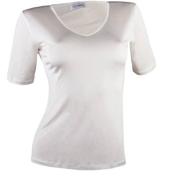 Damella Silk T-Shirt Elfenben silke X-Large Dame Damella Silk T-Shirt Elfenben silke X-Large Dame