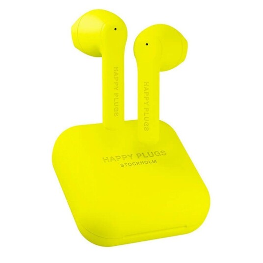 HappyPlugs Happy Plugs Air 1 Go True Wireless Hodetelefoner In-Ear Gul HappyPlugs Happy Plugs Air 1 Go True Wireless Hodetelefoner In-Ear Gul