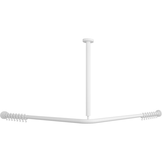 VILLEROY & BOCH VICARE TAKFESTE FOR DUSJFORHENG 120 CM HJØRNE HVIT ALPIN
