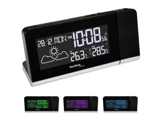 Technoline WT 539, Digital vekkerklokke, Sort, Dato, Temperatur, Tid, AA Mignon LR06, 160 mm, 72 mm