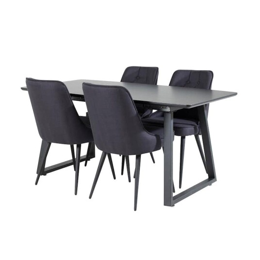 Venture Home Spisegruppe Venture Home Ina med 4 Vera Stoler Polyester GR20346