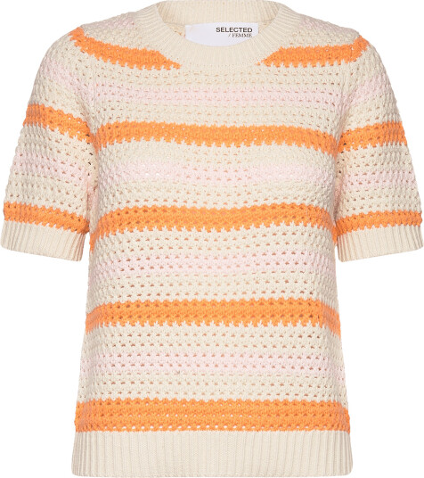 Selected | Slfalby Ss Knit O Neck | XS