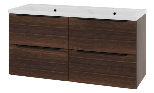 Linn Bad Mari D45cm Servantskap Valnøtt / 120 cm Dobbel 4skuff LB-120812D4S Linn Bad Mari D45cm Servantskap Valnøtt / 120 cm Dobbel 4skuff LB-120812D4S