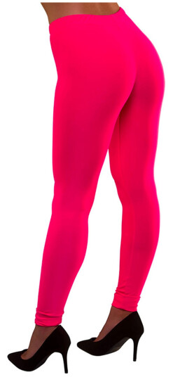 Wicked Costumes Ltd 80-talls Leggings Neonrosa - Medium/Large