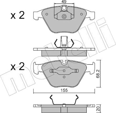 METELLI 22 0558 0 Bremseklosser