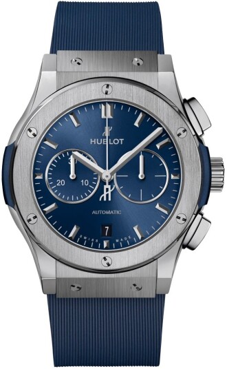 Hublot Herreklokke 541.NX.7170.RX Classic Fusion Blå/Gummi Ø42 mm