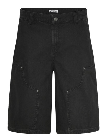Weekday Washed Carpenter Shorts Black 42